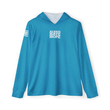 Load image into Gallery viewer, Always Have Hope Men's Sports Teal Hoodie | Athletic Warmup Sweatshirt, Inspirational Workout Gear, Gift for Athletes, Motivational Hoodie