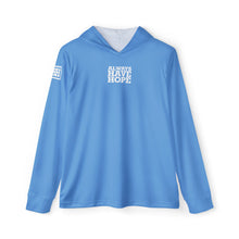 Load image into Gallery viewer, Always Have Hope Men&#39;s Sports Baby Blue Hoodie | Athletic Warmup Sweatshirt, Inspirational Workout Gear, Gift for Athletes, Motivational Hoodie
