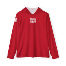 Load image into Gallery viewer, Always Have Hope Men&#39;s Sports Red Hoodie | Athletic Warmup Sweatshirt, Inspirational Workout Gear, Gift for Athletes, Motivational Hoodie

