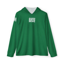 Load image into Gallery viewer, Always Have Hope Men&#39;s Sports Green Hoodie | Athletic Warmup Sweatshirt, Inspirational Workout Gear, Gift for Athletes, Motivational Hoodie
