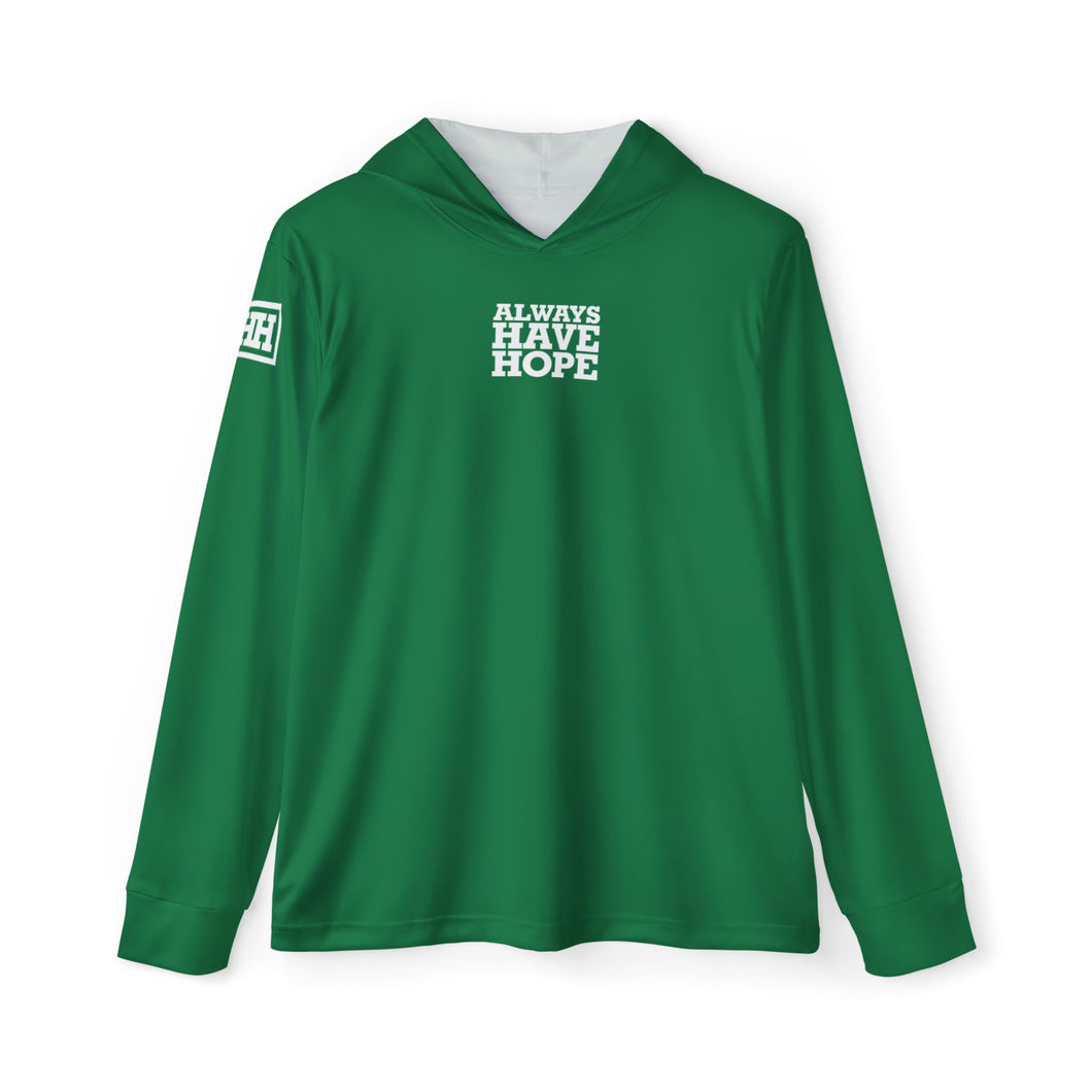 Always Have Hope Men's Sports Green Hoodie | Athletic Warmup Sweatshirt, Inspirational Workout Gear, Gift for Athletes, Motivational Hoodie