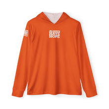 Load image into Gallery viewer, Always Have Hope Men&#39;s Sports Orange Hoodie | Athletic Warmup Sweatshirt, Inspirational Workout Gear, Gift for Athletes, Motivational Hoodie

